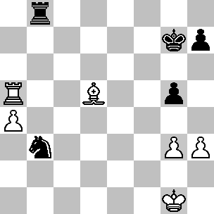 Wit Kg1, Ta5, Ld5, pi a4, g3, h3 Zwart Kg7, Tb8, Pb3, pi g5, h7
