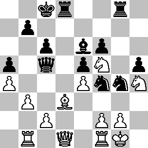 wit  Kc5 Lf3, pionnen b2, d6, h2 zwart Kf6 Ld7 pionnen a4 a5 f4 h7