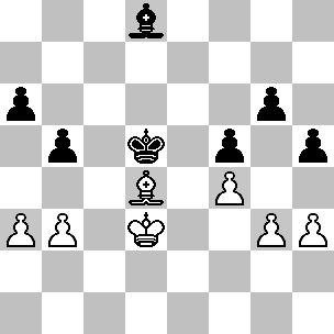 Wit Kd3, Ld4, pi a3, b3, f4, g3, h3 Zwart Kd5, Ld8, pi a6, b5, f5, g6, h5