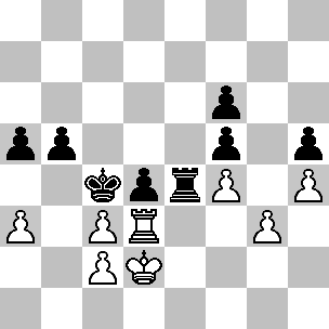 Wit Kd2, Td3, pi a3, c2, c3, f4, g3, h4 Zwart Kc4, Te4, pi a5, b5, d4, f5, f6, h5