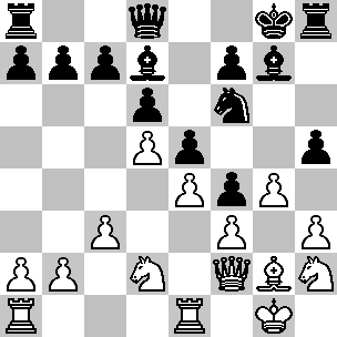 Wit Kg1, Df2, Ta1, Te1, Lf1, Pd2, Ph2, pi a2, b2, c3, d5, e4, f3, g2, h3 Zwart Kg8, Dd8, Ta8, Th8, Ld7, Lg7, Pf6, pi a7, b7, c7, d6, e5, f4, f7, h5