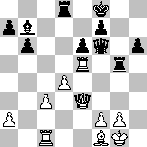 Wit: Kg1, De3, Tc1, Te5, Lf1, pi a2, c3, d4, f2, g2; Zwart: Kf8, Df6, Td8, Tg5, Lb7, pi a7, b6, e6, f7, h6